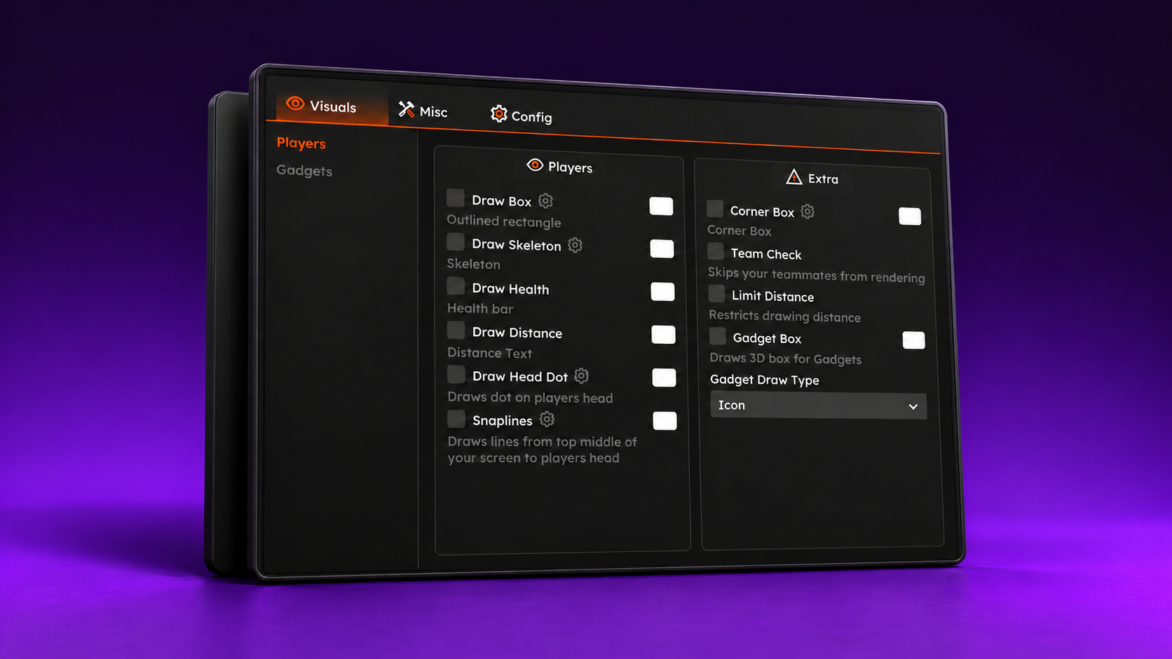 Exodus - R6 Lite styled menu presentation