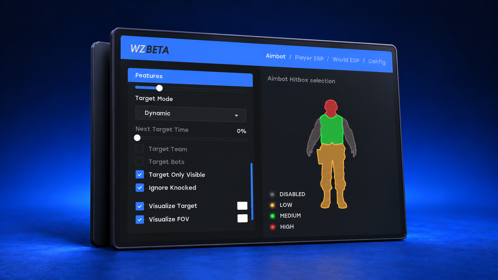 Ignite - ARC Raiders styled menu presentation